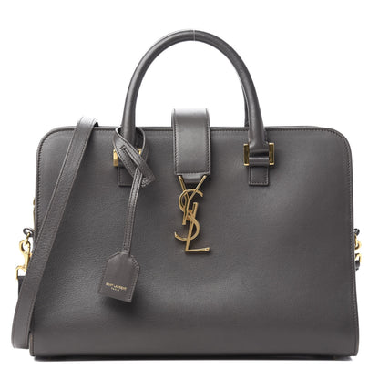 Saint Laurent Calfskin Small Monogram Cabas Grey 1 of 12