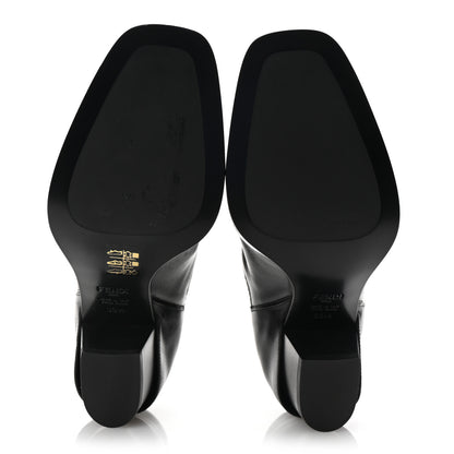 Fendi Vitello Ankle Boots 38.5 Black 6 of 9
