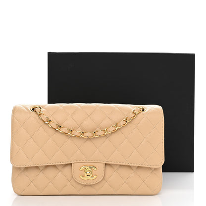 Chanel Caviar Quilted Medium Double Flap Beige 11 of 11