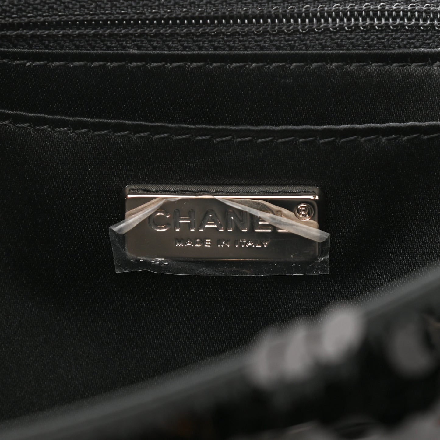 Sequin Medium Single Flap Black