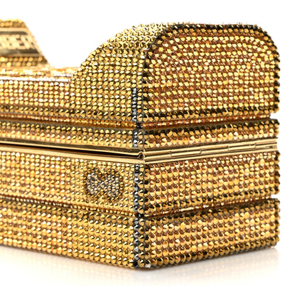 Judith Leiber Austrian Crystal Call Me Brick Phone Minaudiere Clutch Multicolor Gold 10 of 11