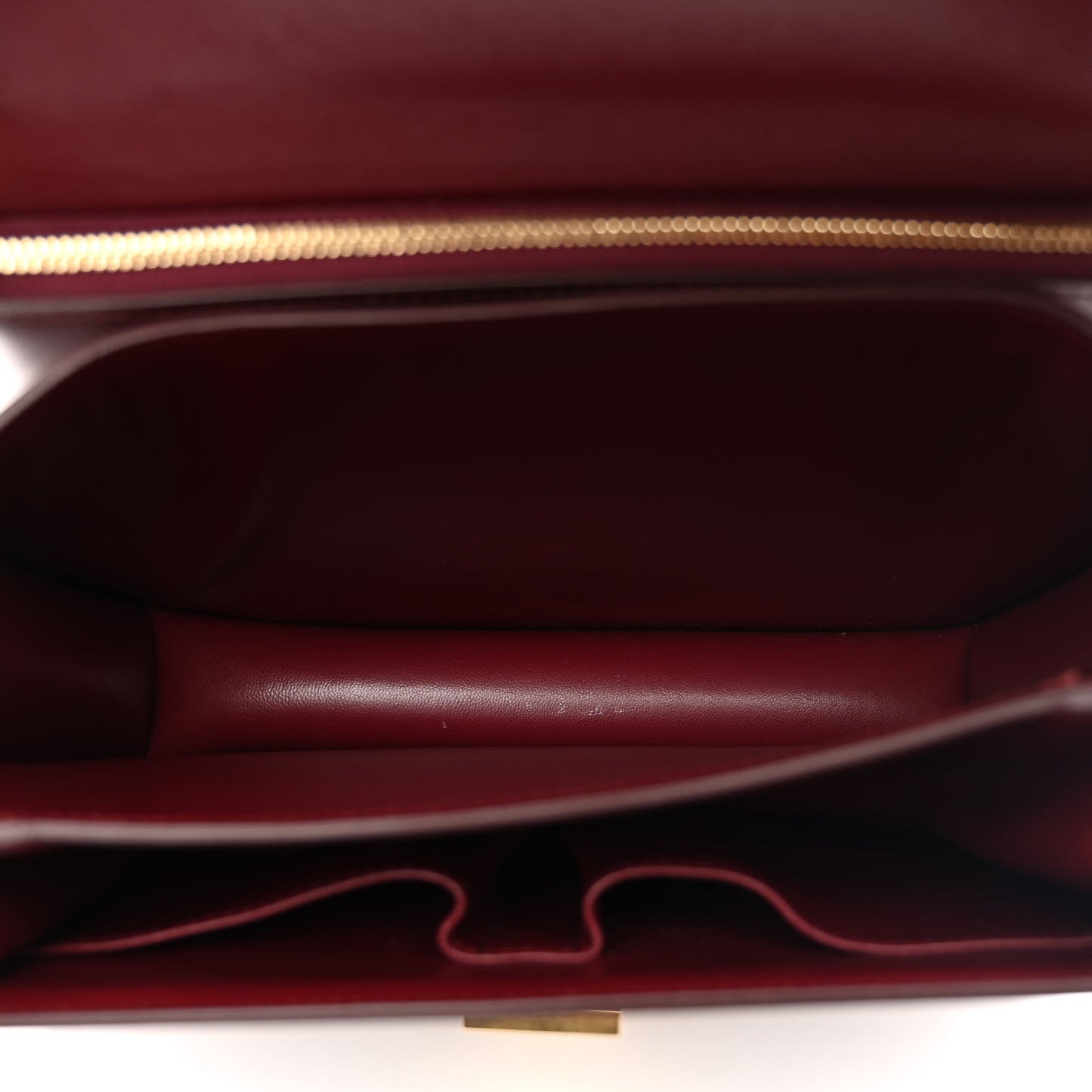 Box Calfskin Medium Classic Box Flap Bag Burgundy