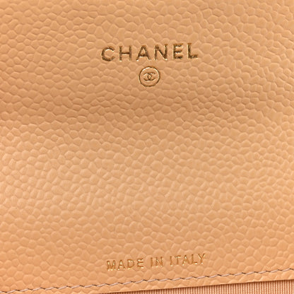 Chanel Caviar Quilted Flap Card Holder Light Beige 6 of 10