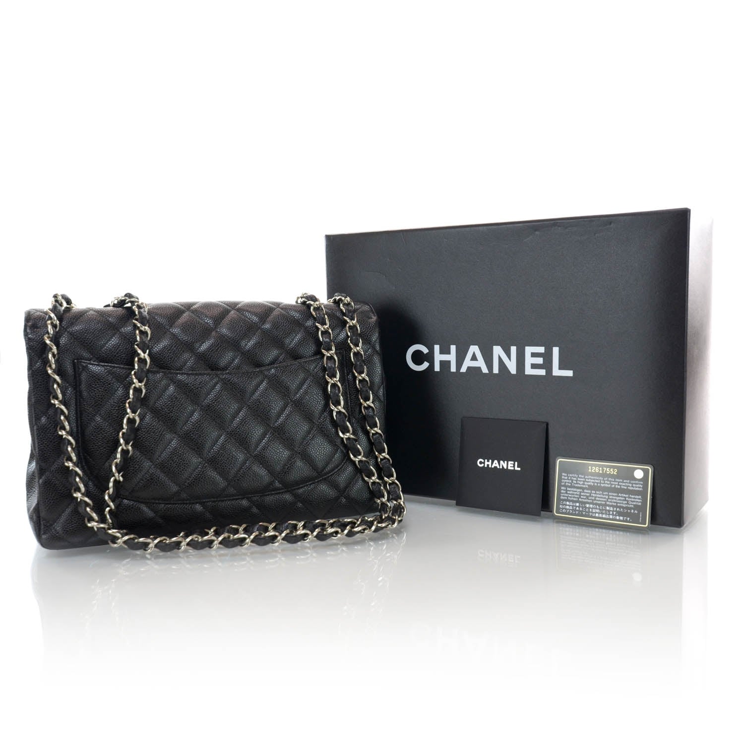 Chanel Caviar Jumbo Single Flap Black SHW 3 of 10