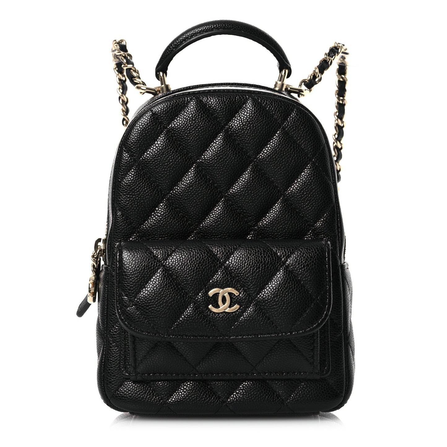 Caviar Quilted CC Mini Classic Backpack Black