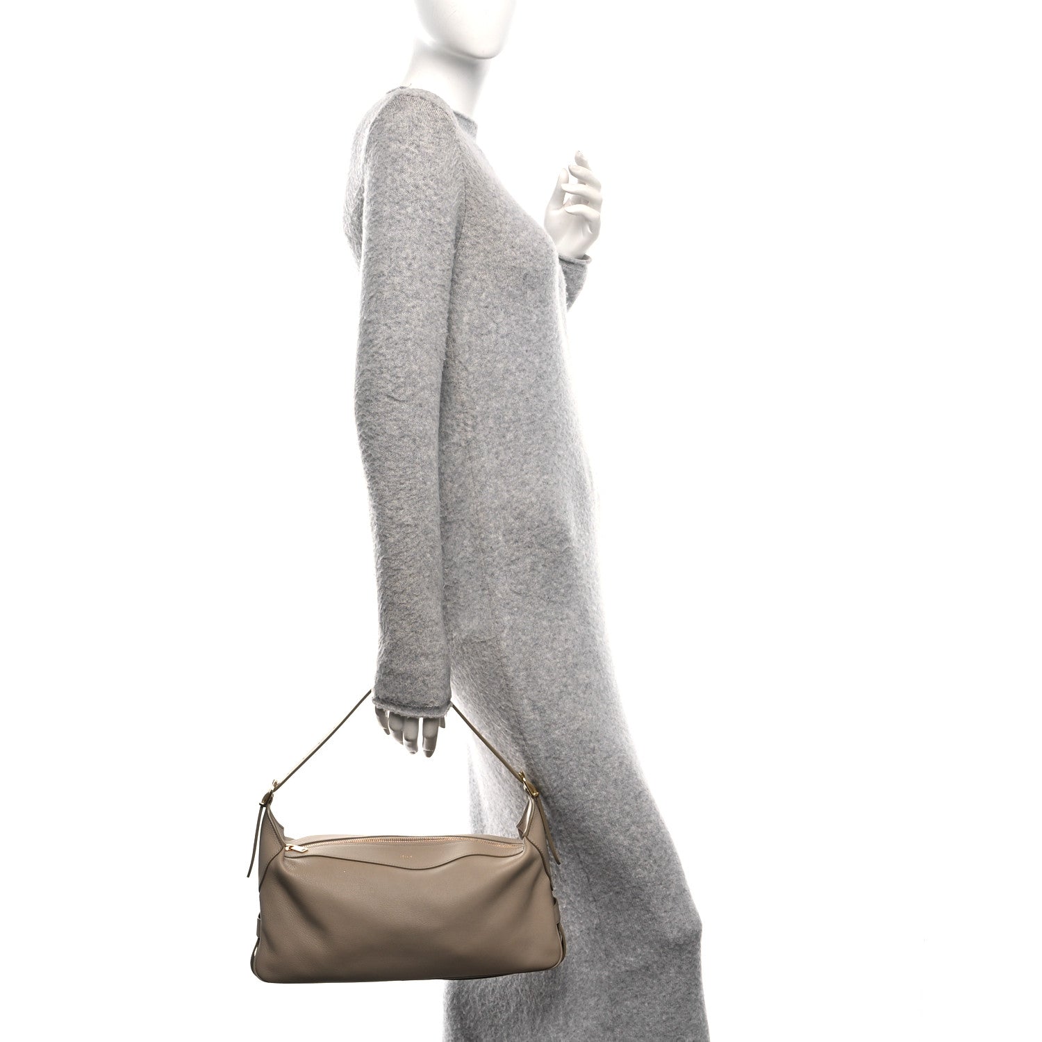 Celine Supple Calfskin Medium Romy Shoulder Bag Safari 2 of 9