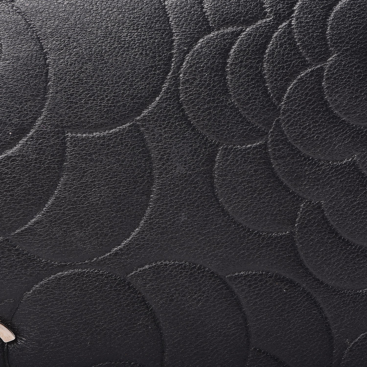 Chanel Lambskin Camellia Embossed Yen Wallet Black 9 of 14