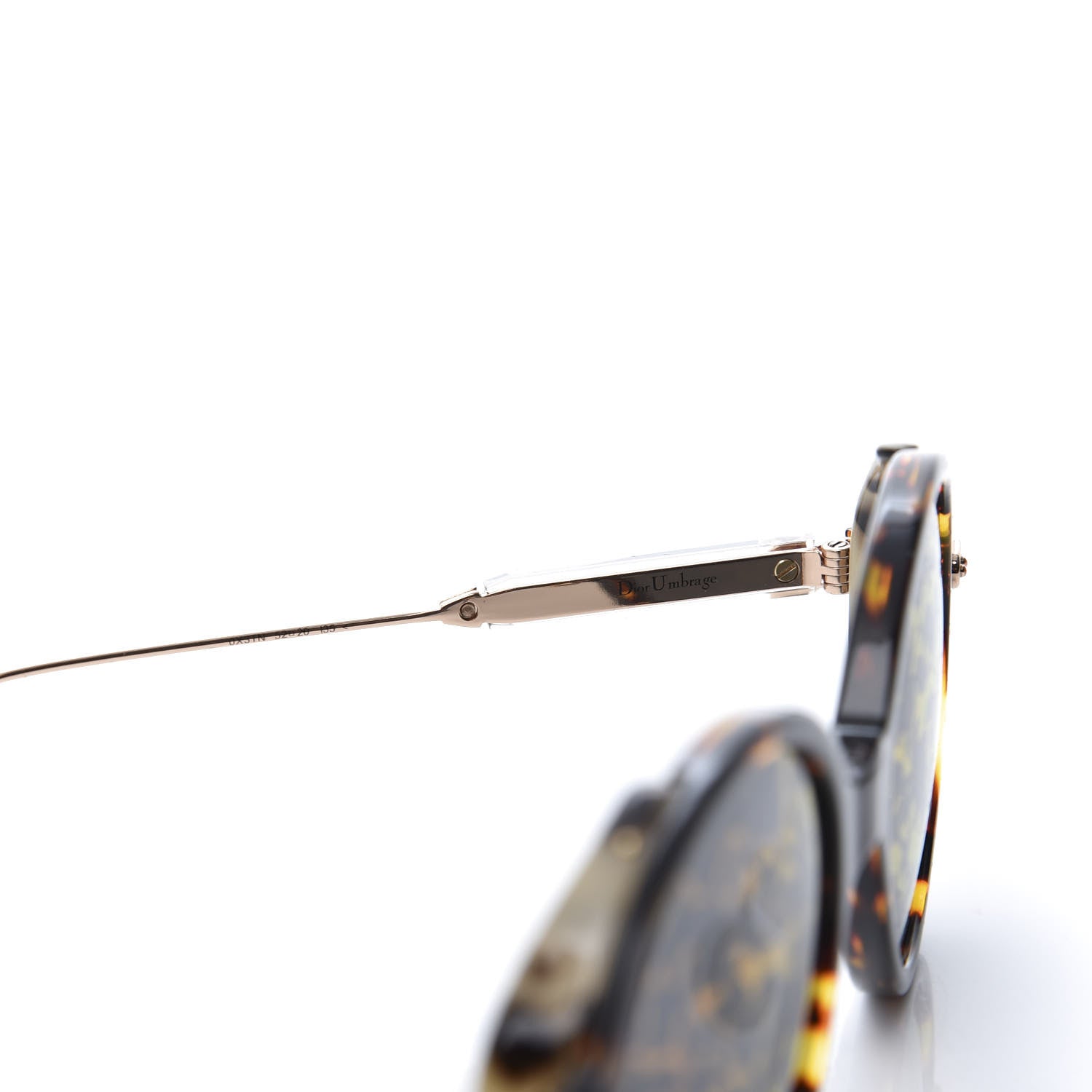 Christian Dior Acetate Leaf Print Umbrage Round Sunglasses Pink Foliage 7 of 8