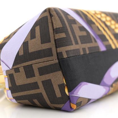 Fendi X VERSACE Silk Fendace FF Fans Small Fendi First Tobacco Moro Black Multicolor 8 of 10