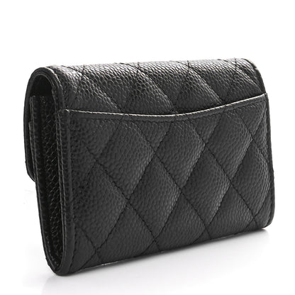 Chanel Caviar Quilted Flap Card Holder Wallet Black 3 of 11