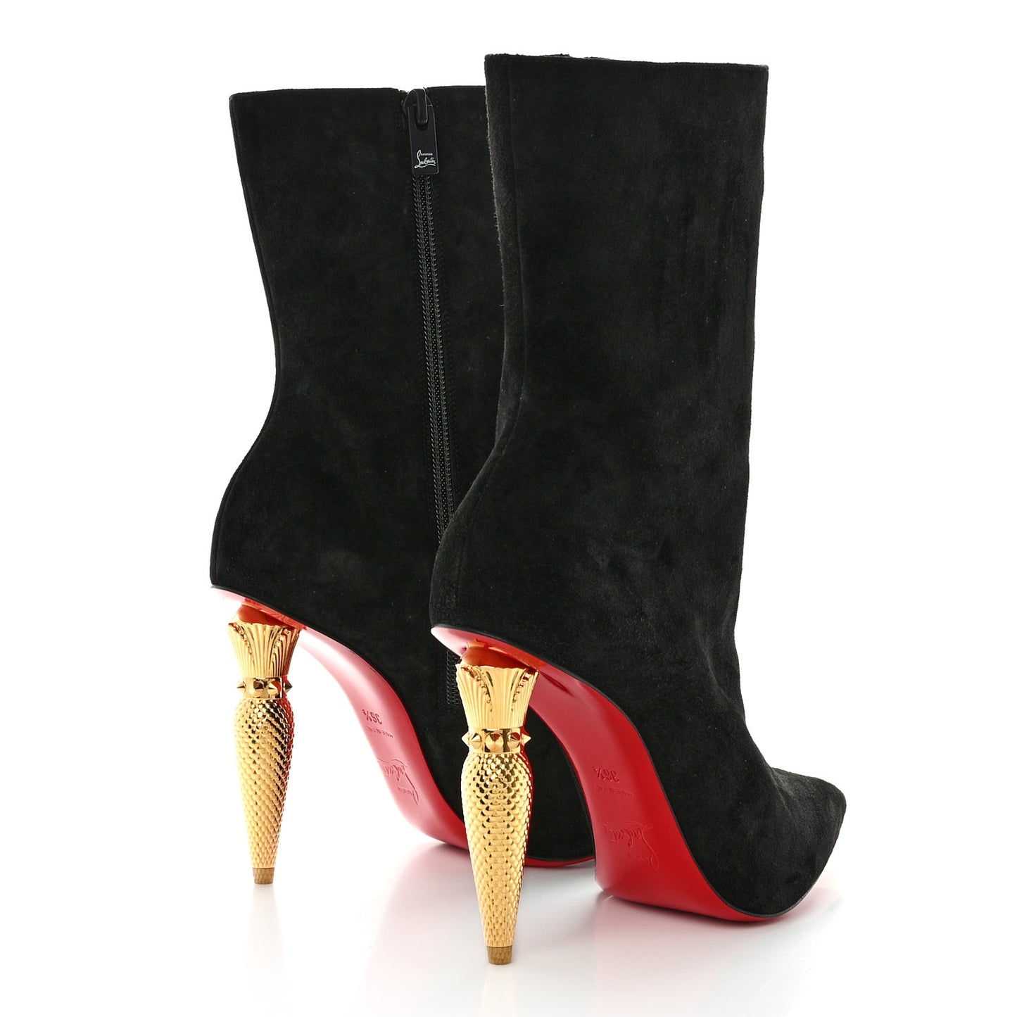 Suede Lipbooty 100 Booties 36.5 Black