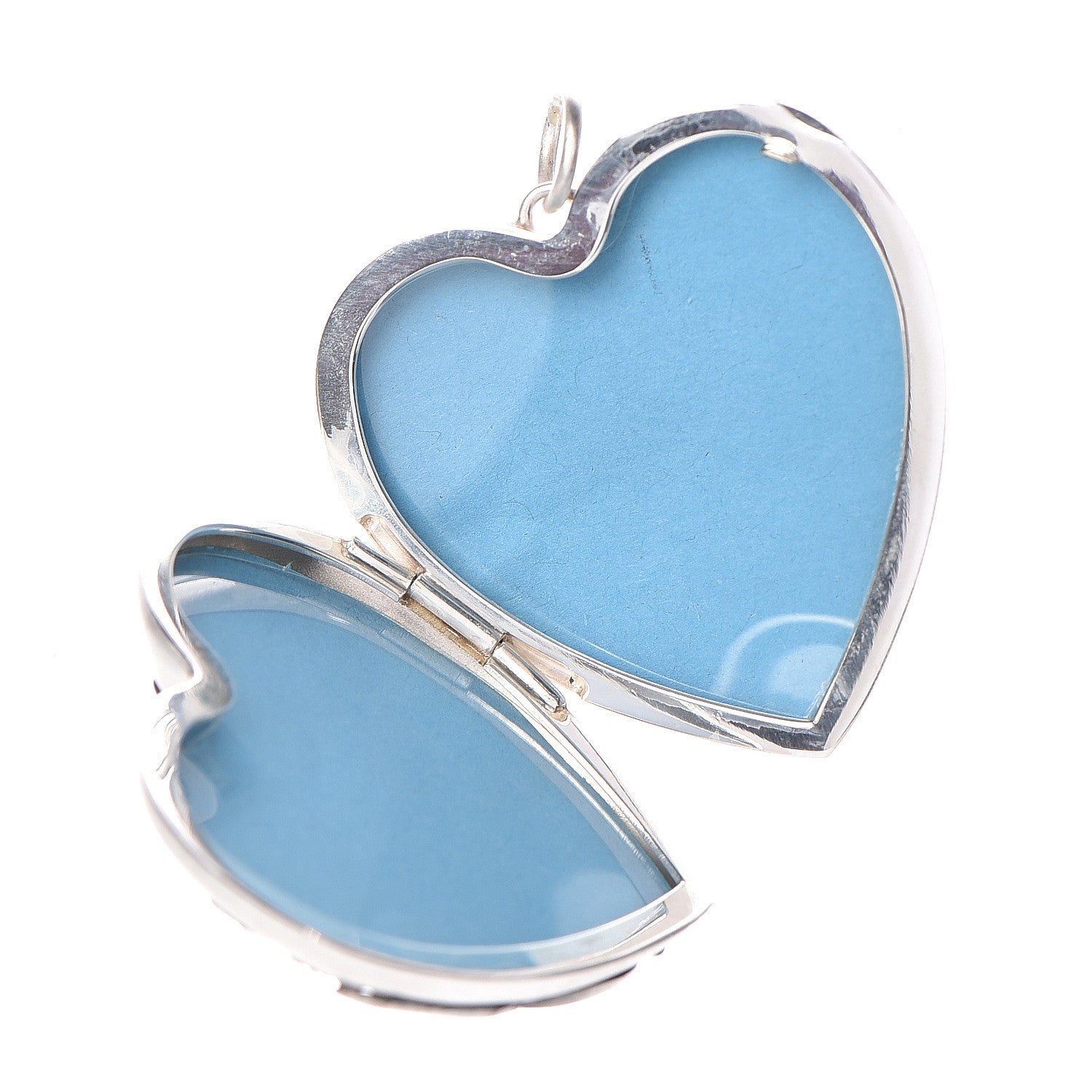 Tiffany Sterling Silver Large Ziegfeld Daisy Heart Locket Pendant 4 of 5