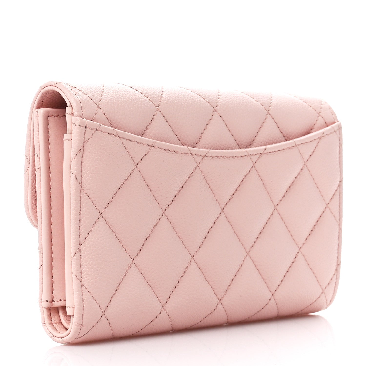 Chanel Caviar Quilted Medium Flap Wallet Light Pink 3 of 14