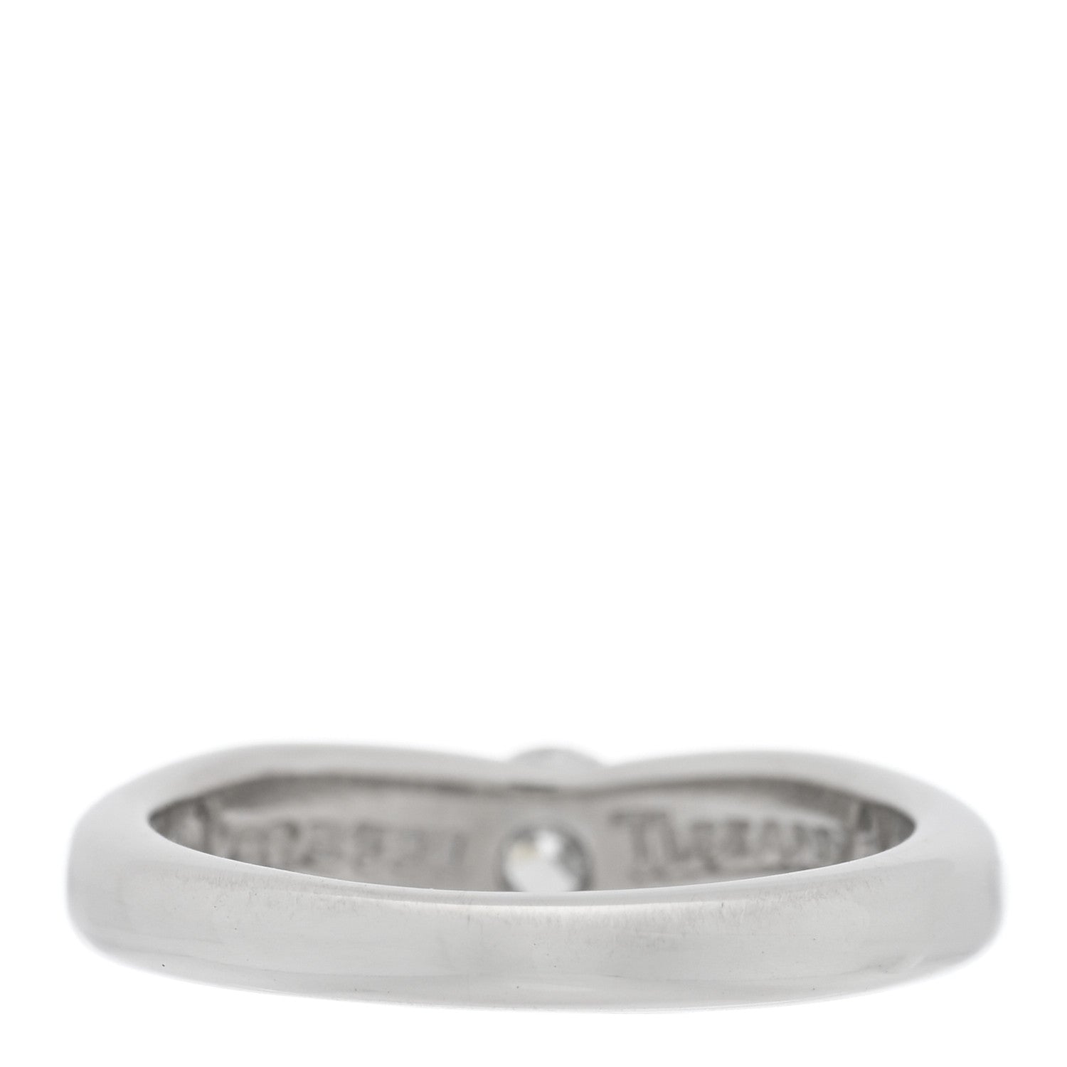 Tiffany Platinum Diamond Elsa Peretti Curved Band Ring 48 4.5 3 of 5