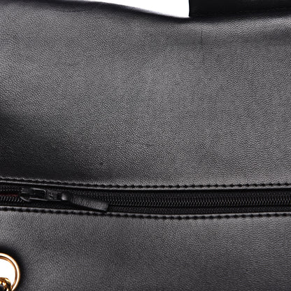 Chanel Lambskin Quilted Jumbo Double Flap Black 14 of 17
