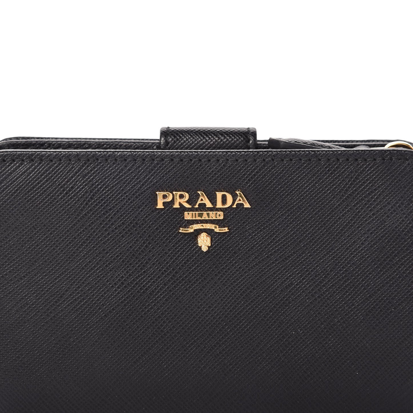 Saffiano Metal Compact Wallet Black