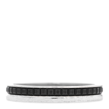 Boucheron 18K White Gold PVD Quatre Black Edition Wedding Band Ring 63 10.25 1 of 7