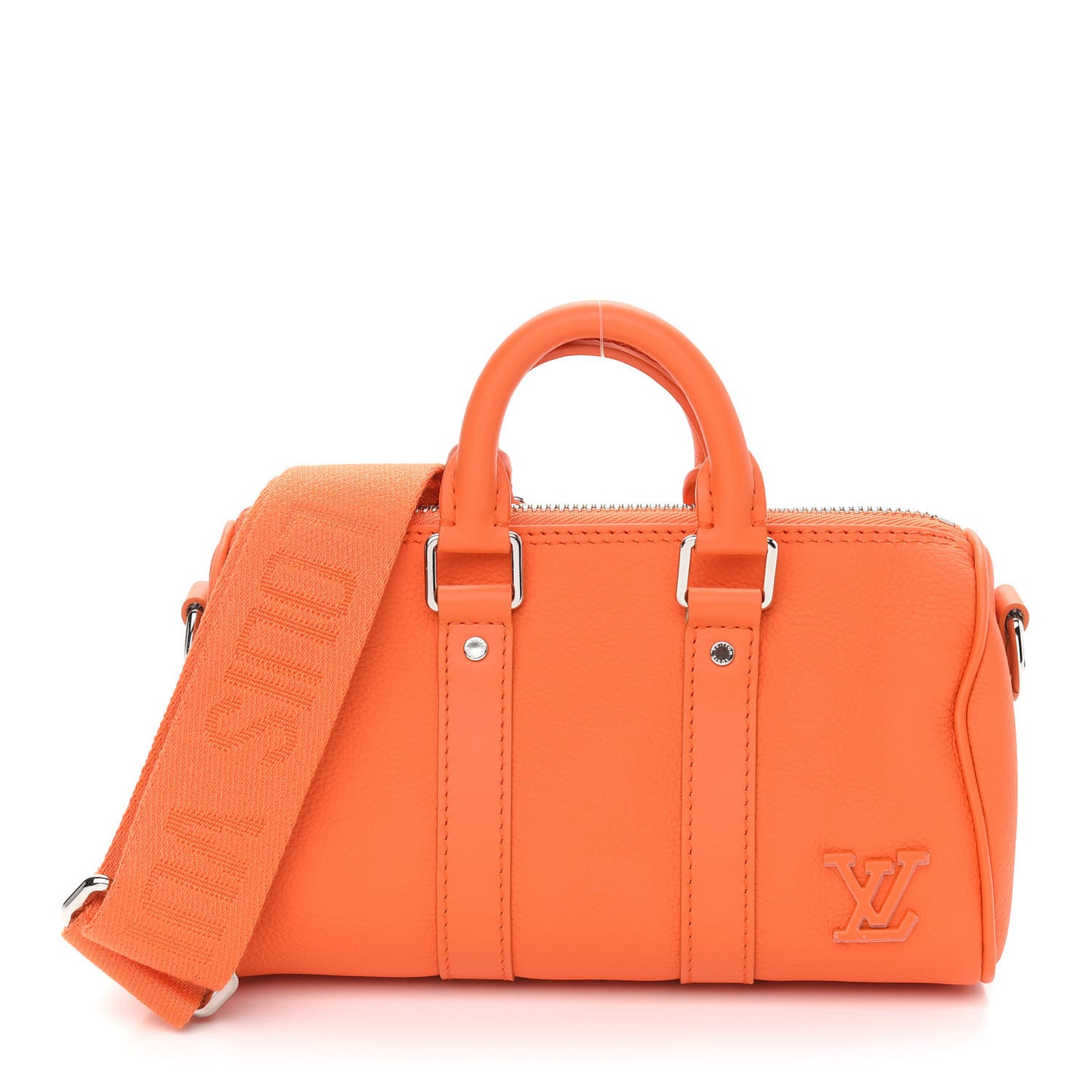 Grained Calfskin Aerogram Keepall XS Orange