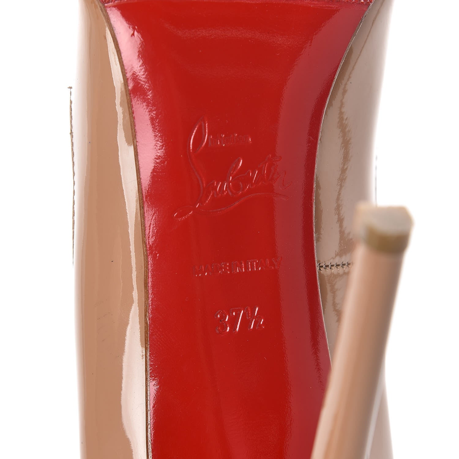 Christian Louboutin Patent Pigalle 120 Pumps 37.5 Nude 6 of 9