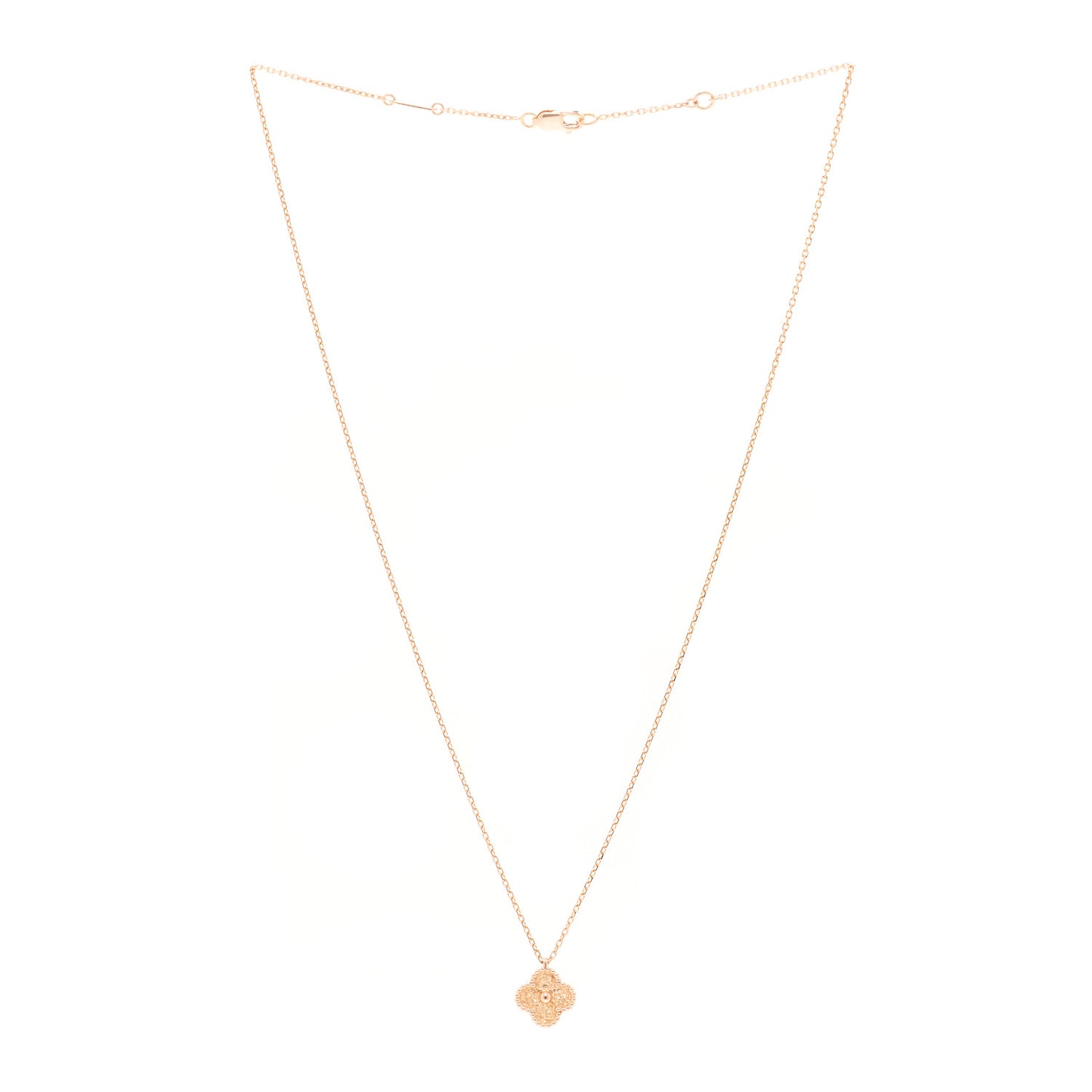 18K Rose Gold Sweet Alhambra Pendant Necklace