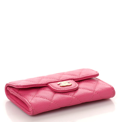 Chanel Caviar Quilted Flap Card Holder Pink 4 of 10