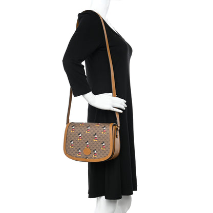 Gucci X DISNEY Mini Vintage GG Supreme Monogram Mickey Mouse Small Flap Messenger Bag Beige Vintage Sun Oil 2 of 11