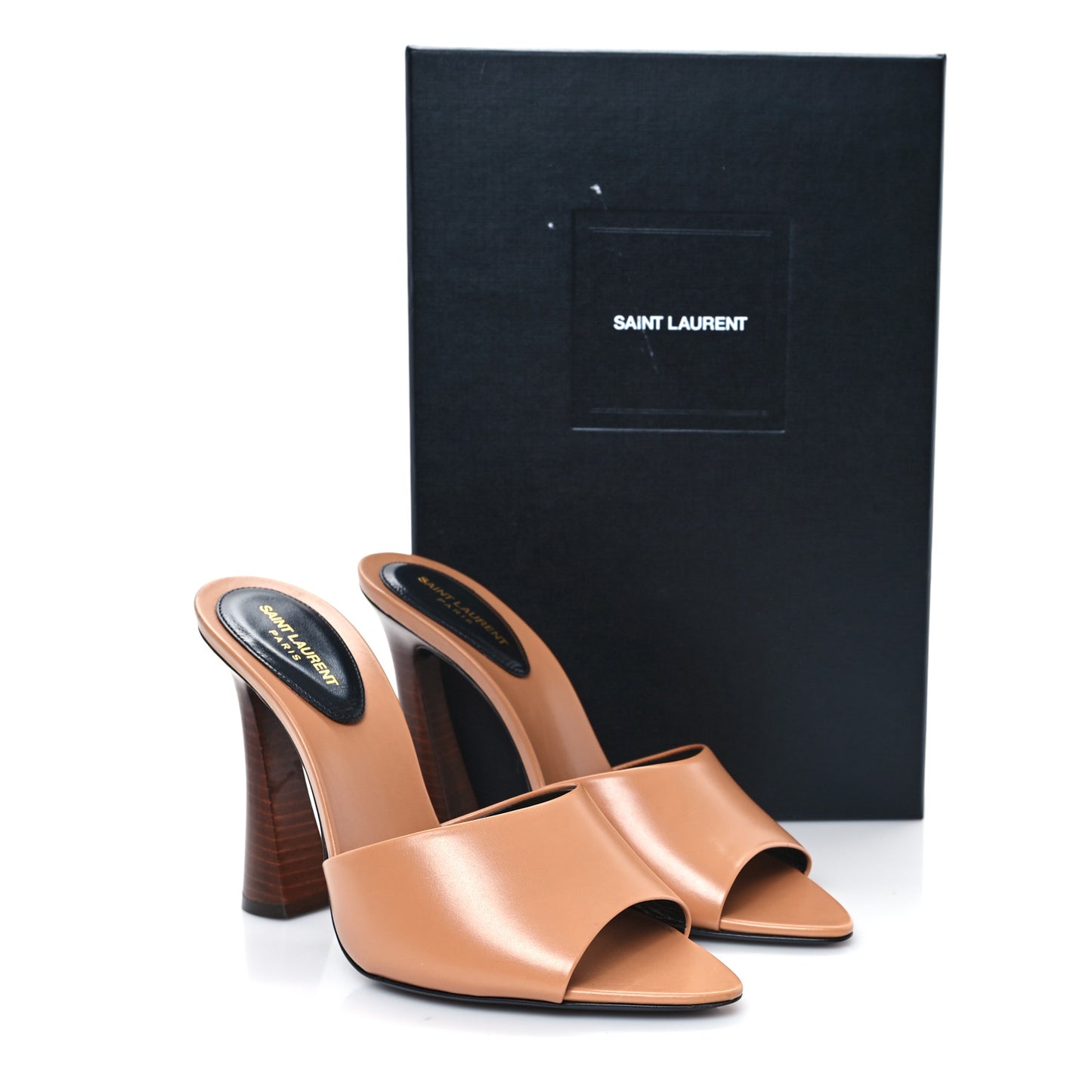 Calfskin Gippy 105 Mule Sandals 39 Bisque