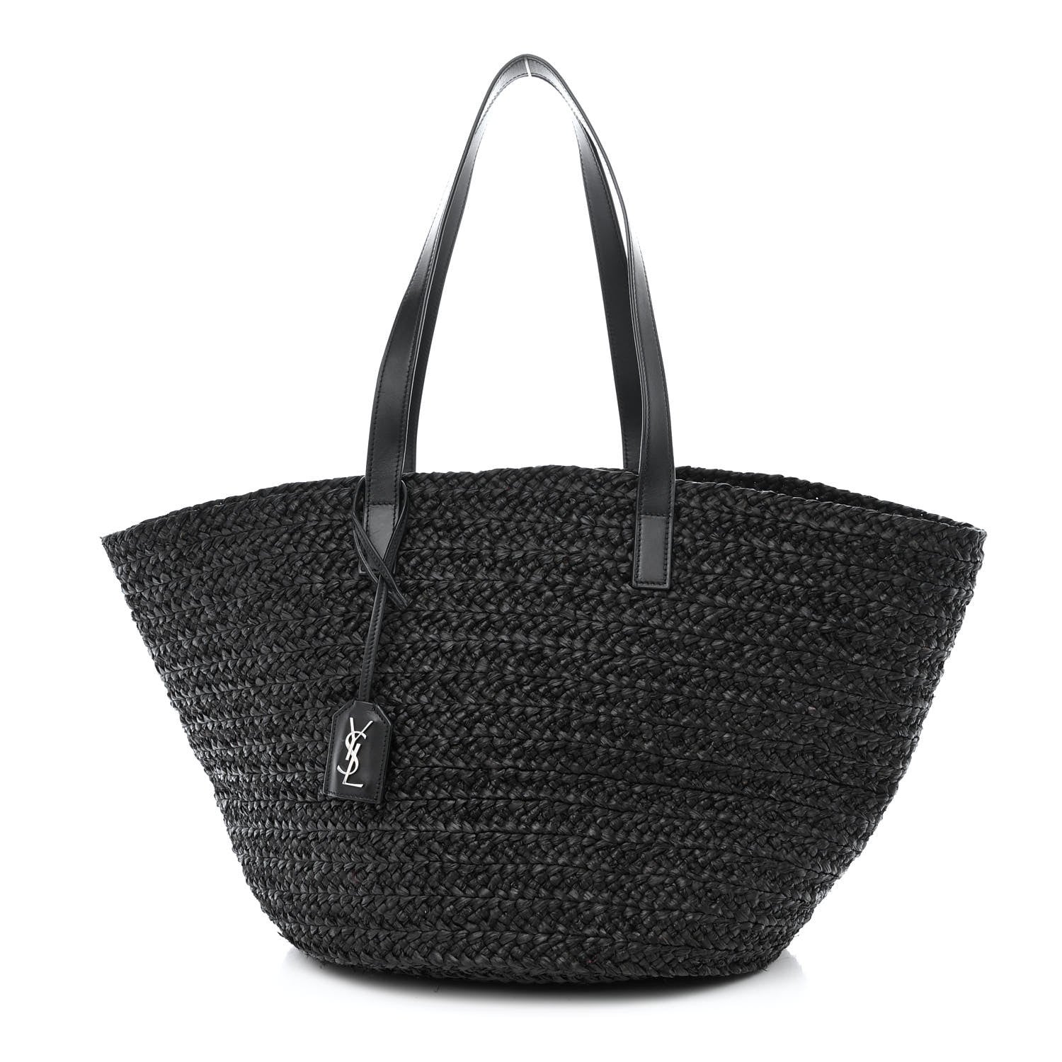 Saint Laurent Raffia Medium Panier Bag Black 1 of 11