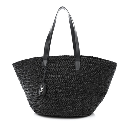 Saint Laurent Raffia Medium Panier Bag Black 1 of 11