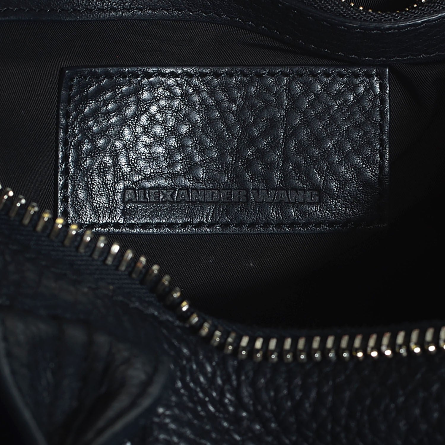 Alexander Wang Pebbled Lambskin Rockie Black Pale Gold Hardware 7 of 7