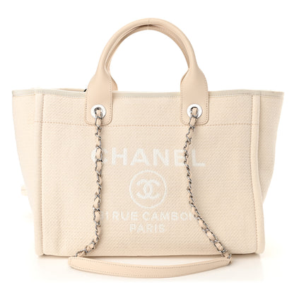 Chanel Mixed Fibers Small Deauville Tote White 1 of 11