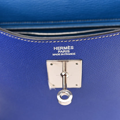 Hermes Epsom Candy Kelly Retourne 32 Bleu Electrique Mykonos 6 of 12