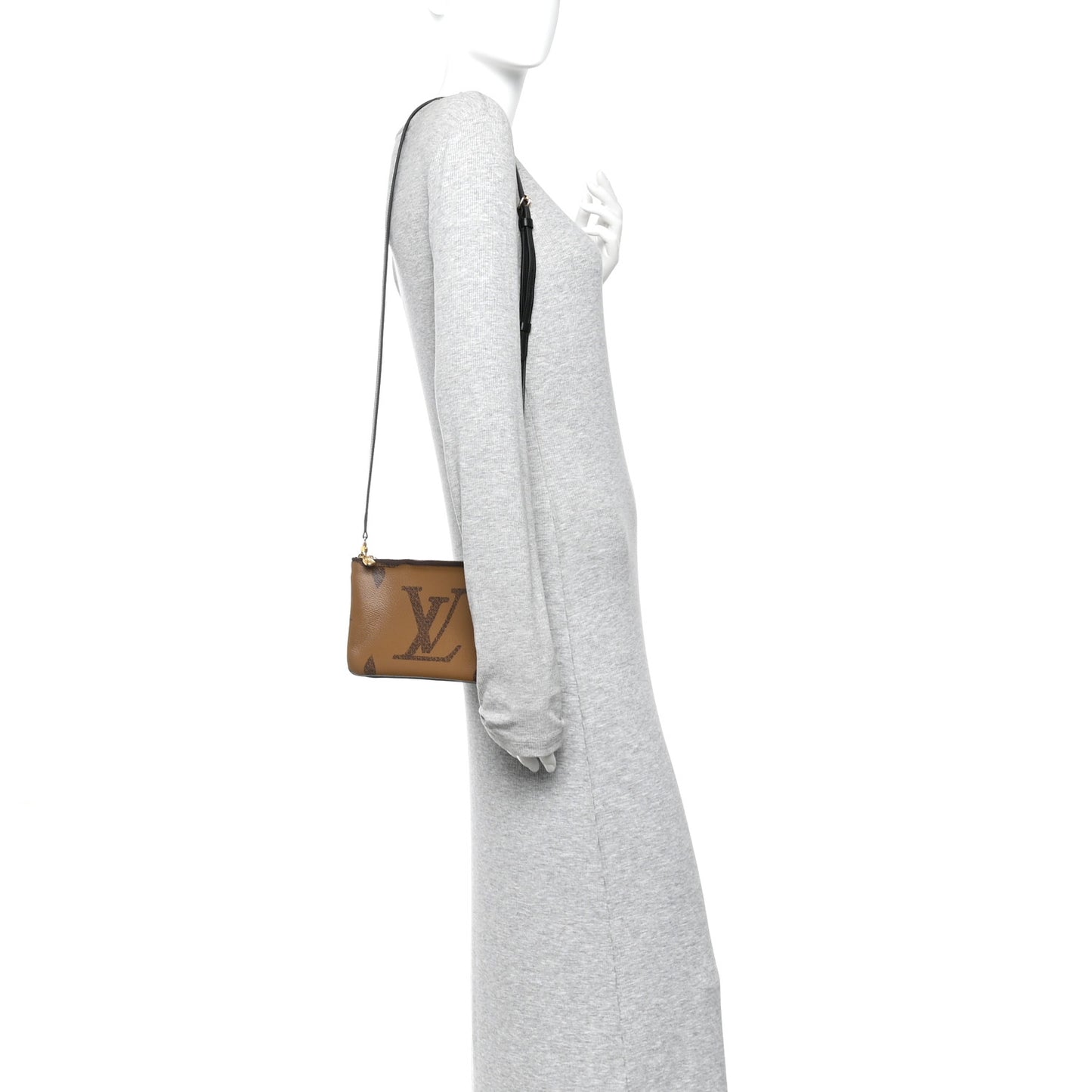 Reverse Monogram Giant Double Zip Pochette