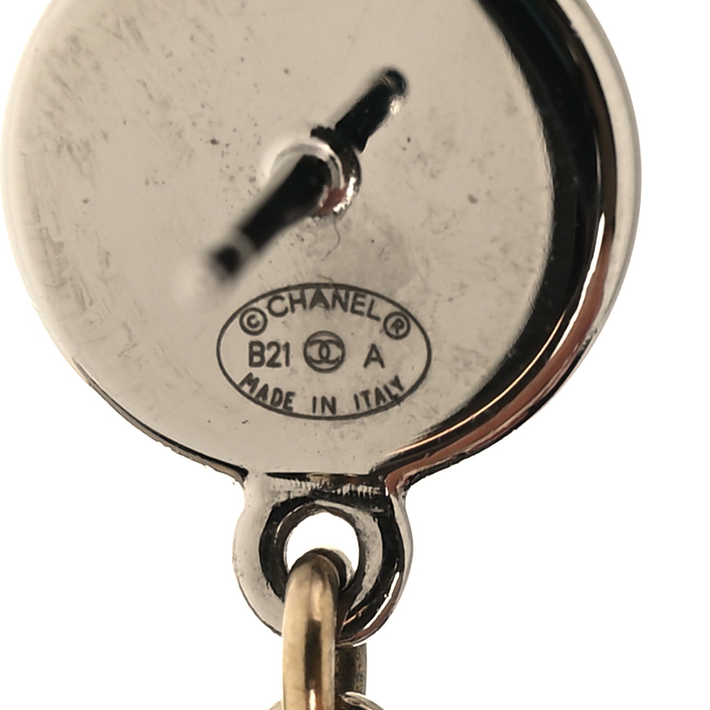 Crystal Pearl CC Drop Earrings Gold Silver