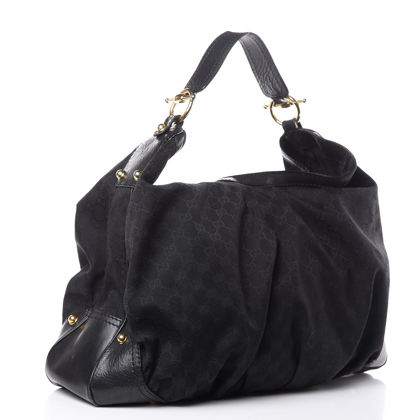 Monogram Large Jockey Hobo Black
