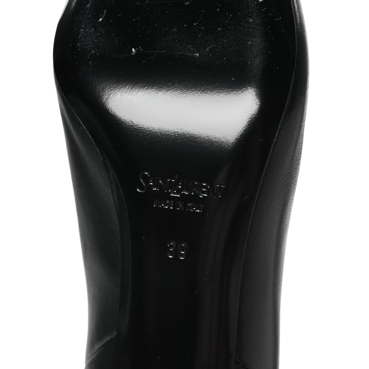 Saint Laurent Calfskin Jill Knee High Boots 39 Black 6 of 10