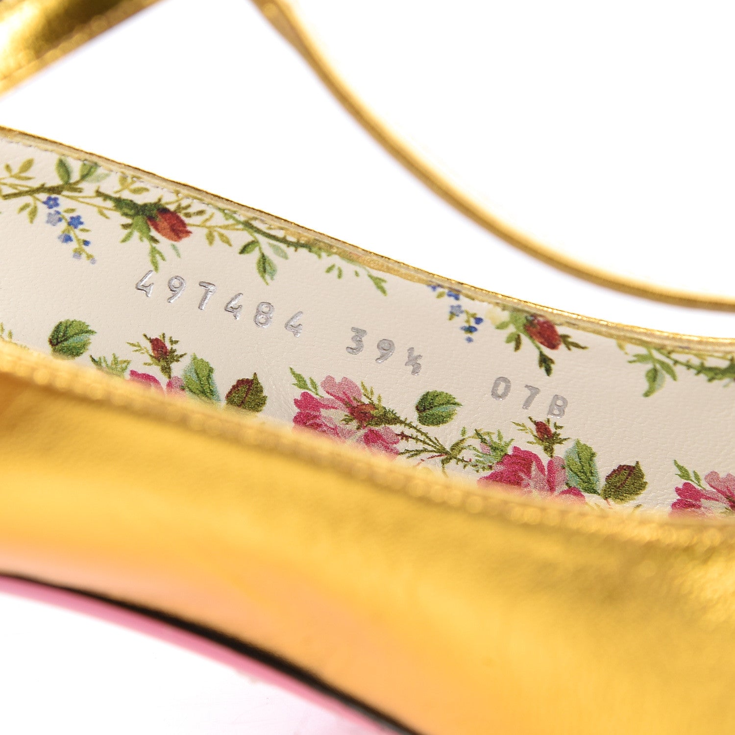 Gucci Metallic Nappa Velvet Crystal Bow Anita Pumps 39.5 Gold 10 of 11