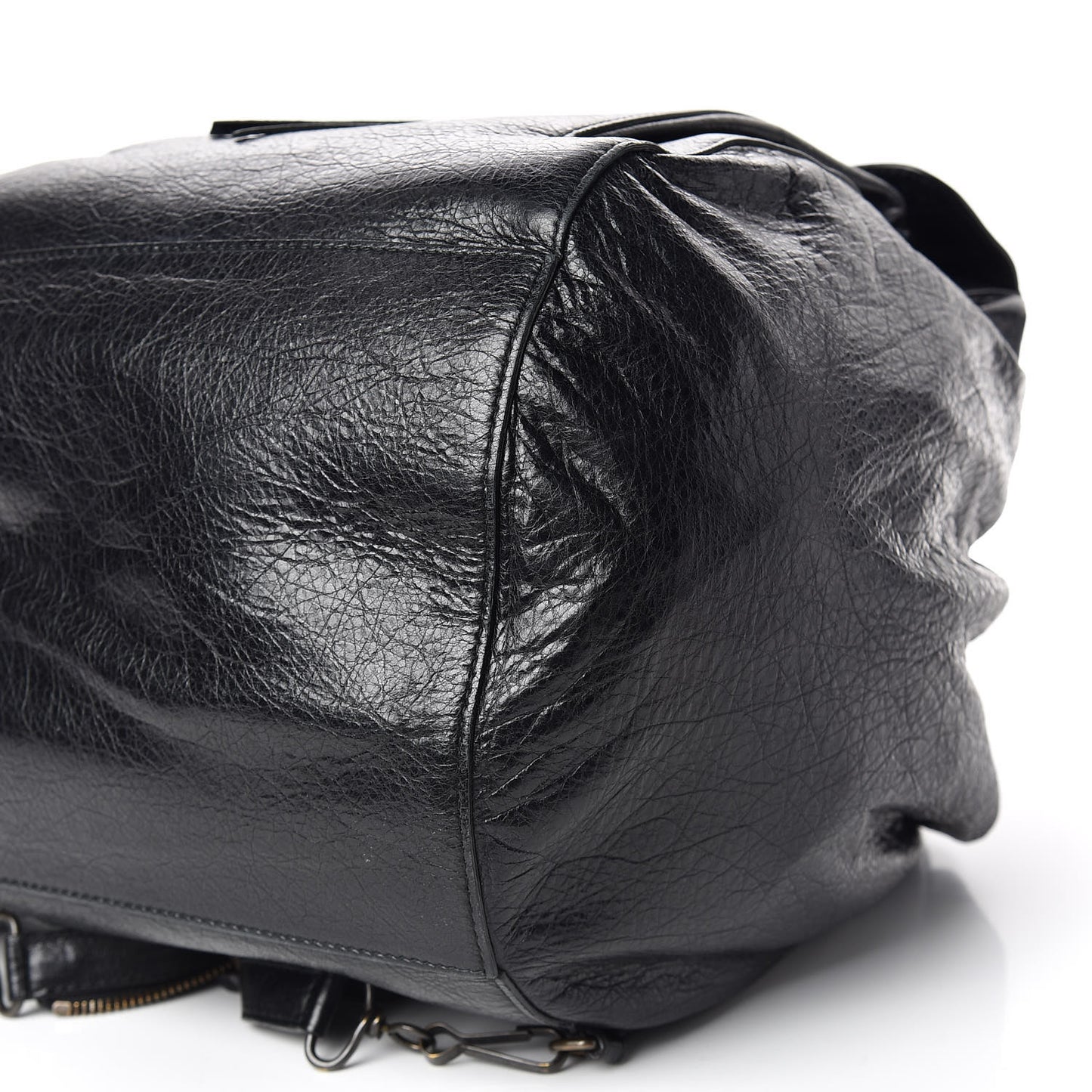 Agneau Classic Hardware Zip Traveler Backpack Black
