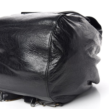 Balenciaga Agneau Classic Hardware Zip Traveler Backpack Black 6 of 9