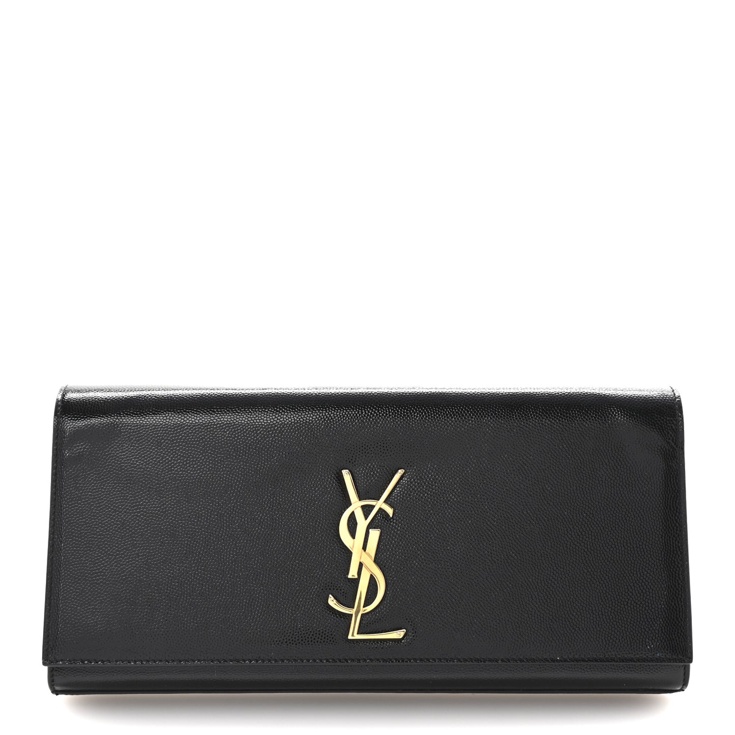 Patent Grain De Poudre Monogram Cassandre Clutch Black