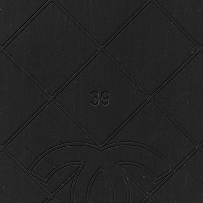 Chanel Fabric CC Thong Sandals 39 Black 7 of 8