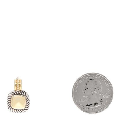 David Yurman Sterling Silver 14K Yellow Gold 7mm Albion Enhancer Pendant 2 of 3