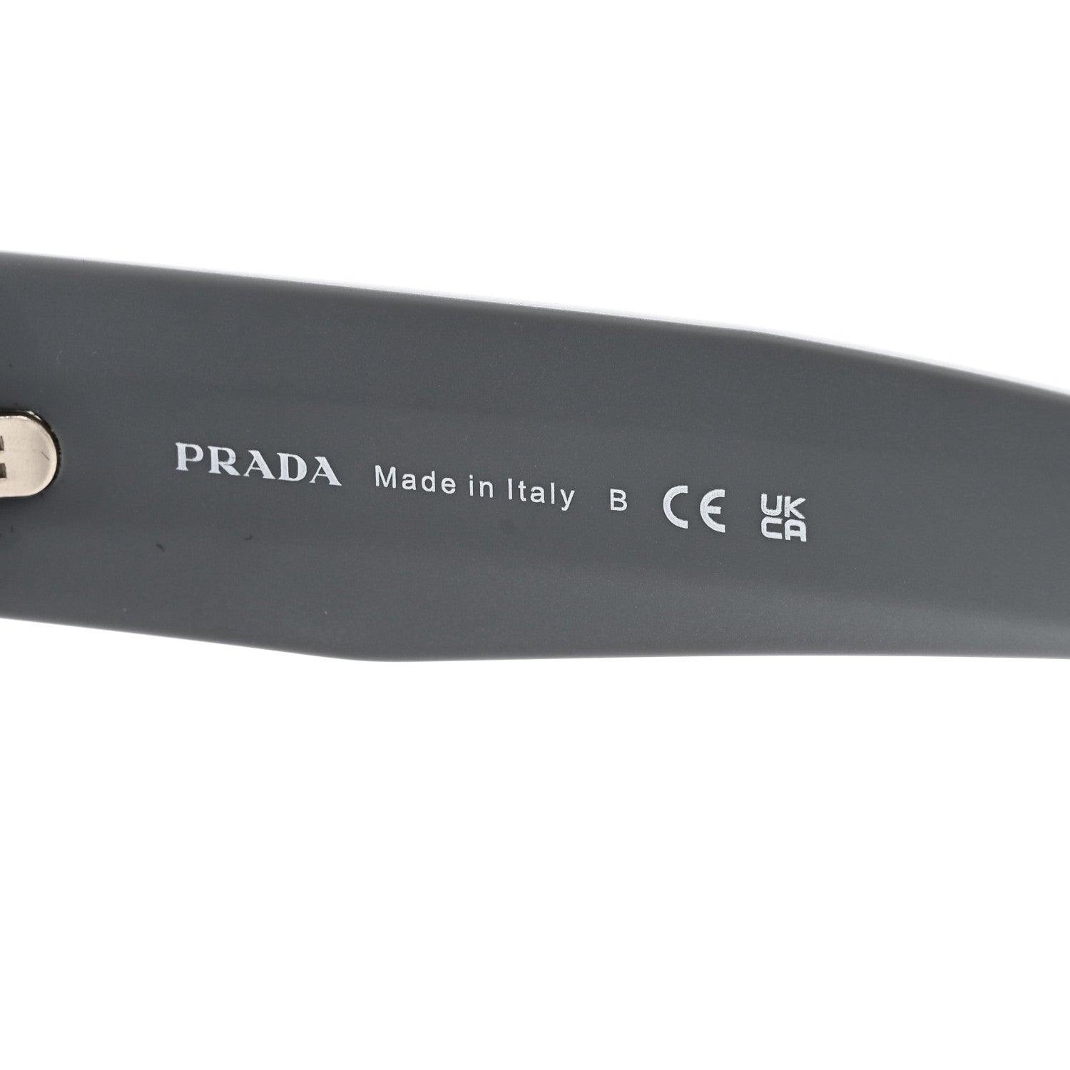 Prada Acetate Rectangular Sunglasses SPR D09-D Matte Cement 6 of 7