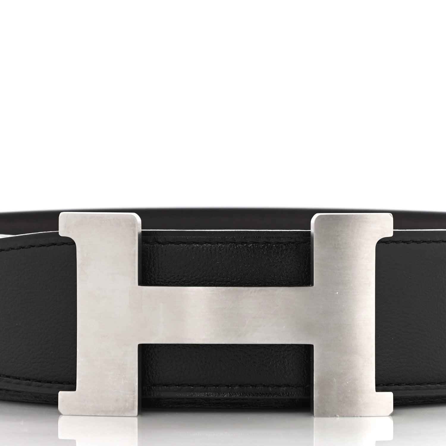 Hermes 135 Togo 38mm Constance H Belt 100 Black Chocolate 3 of 9