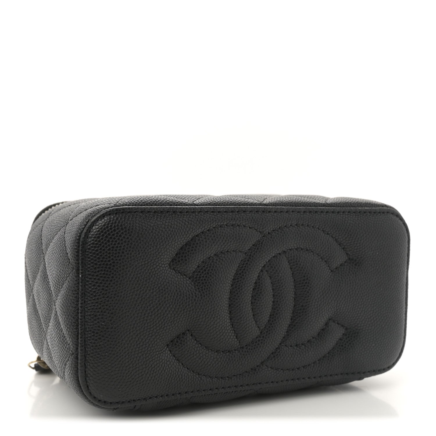 Chanel Caviar Quilted Small Vanity Case With Chain Black 4 of 12