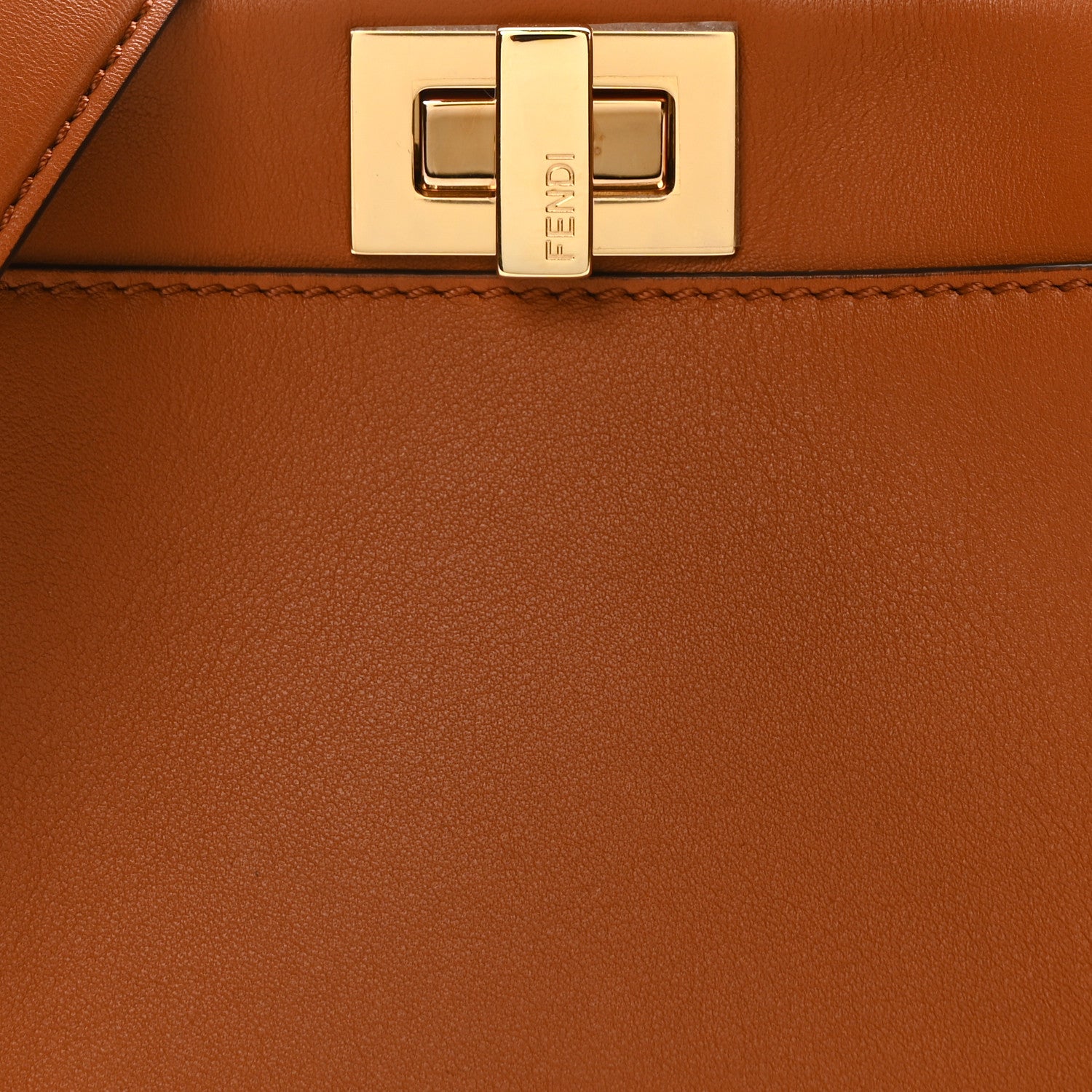 Fendi Vitello Seta Canvas FF Embroidered Mini Peekaboo Iconic Satchel Brandy Amazzonia 7 of 9