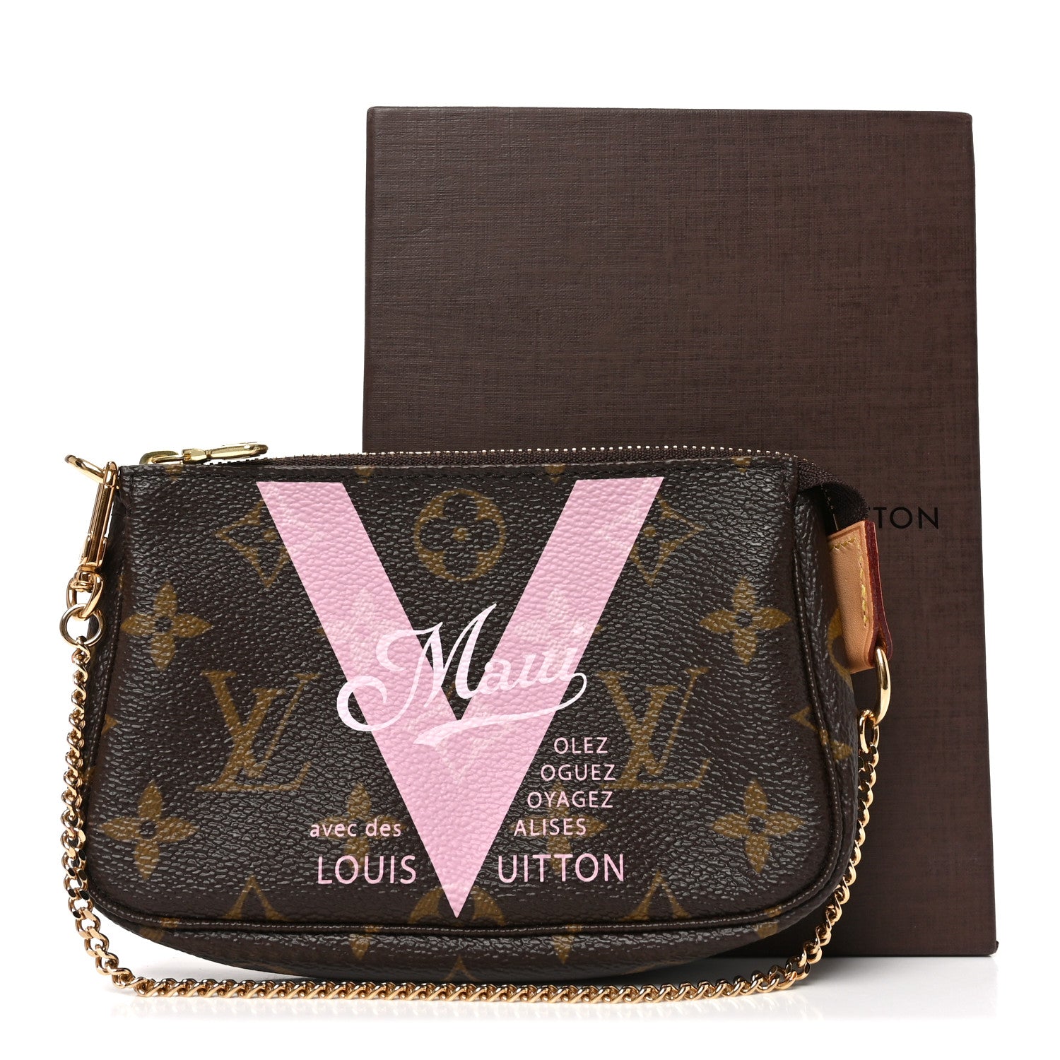 Louis Vuitton Monogram V Maui Mini Pochette Accessories Rose Ballerine 10 of 10