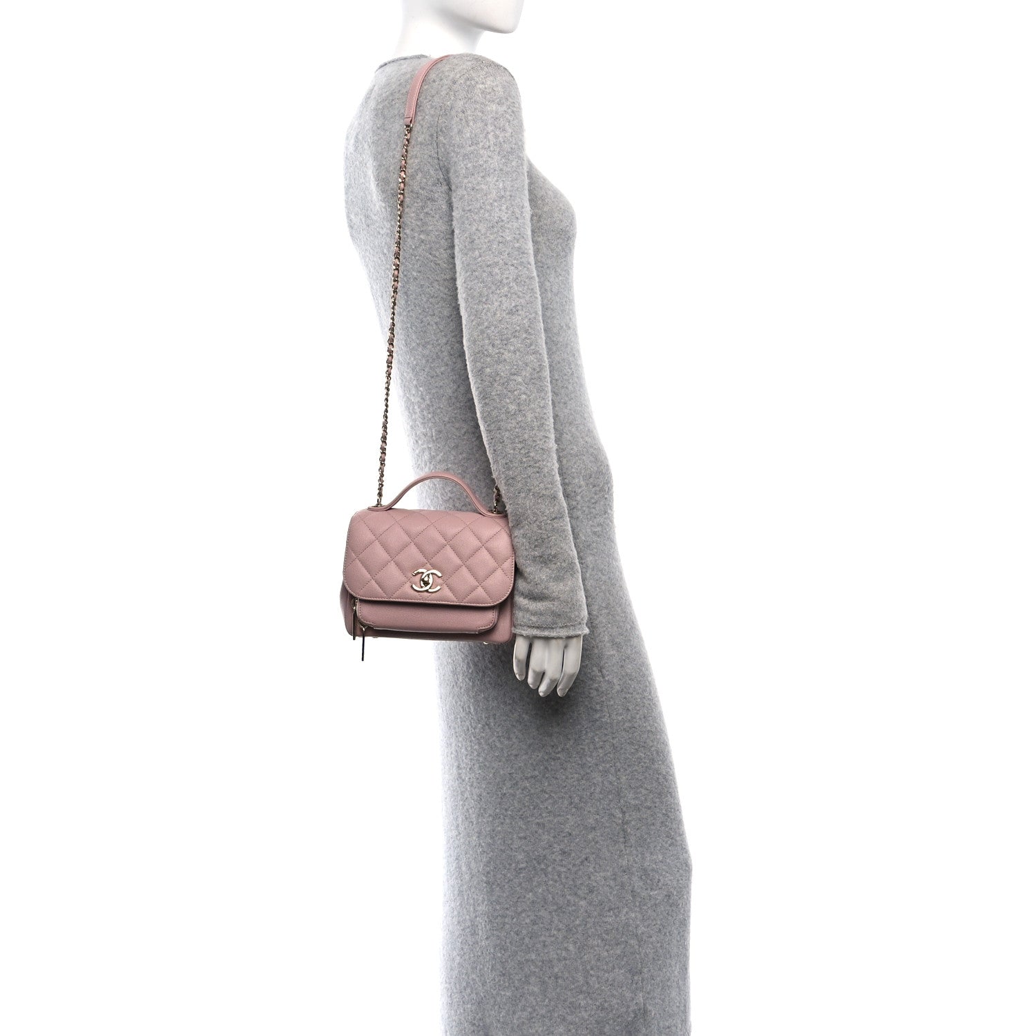 Chanel Caviar Quilted Small Business Affinity Flap Light Pink 2 of 10