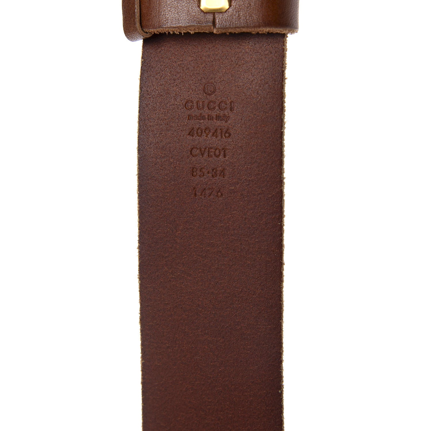 Gucci Faded Calfskin Double G 40mm Belt 85 34 Cuir 3 of 4