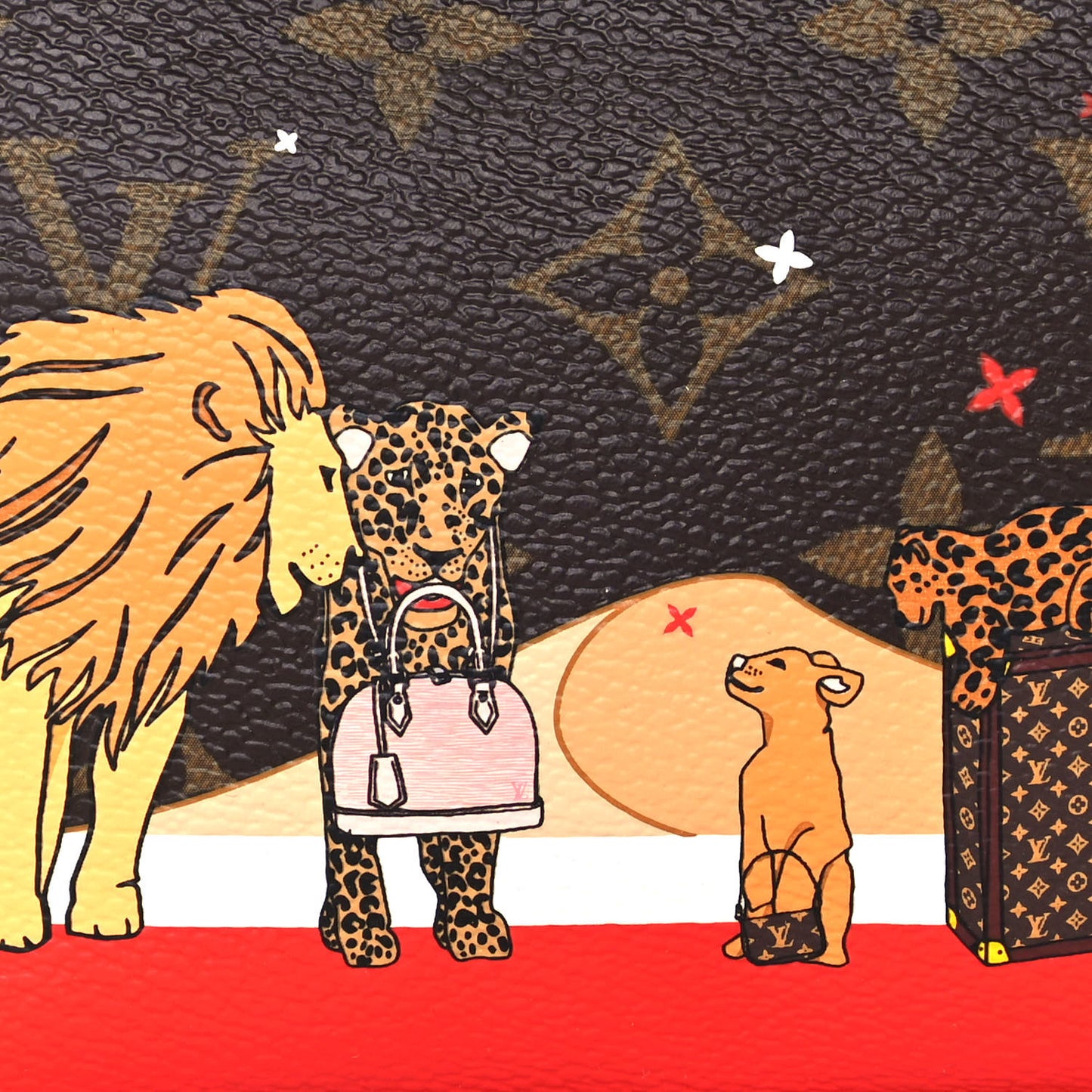 Monogram 2018 Christmas Animation Mini Cats Pochette Accessories